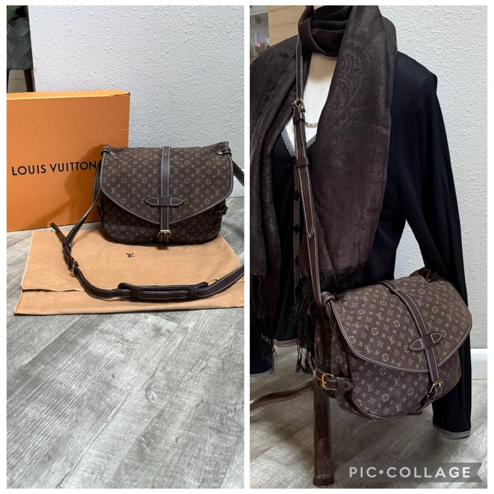 Authentic Louis Vuitton Minilan Saumur 30 Monogram Crossbody, Box & Dust Bag